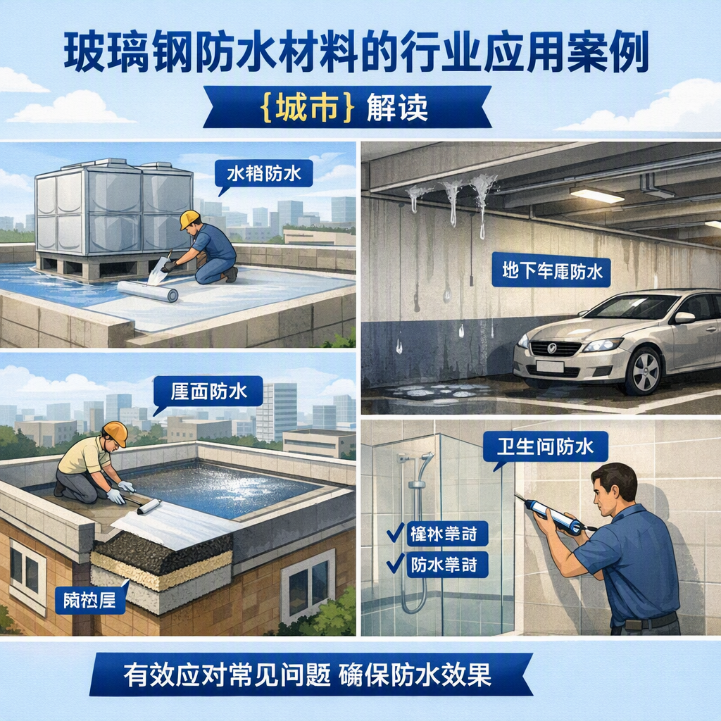 玻璃钢防水材料的行业应用案例，金昌解读